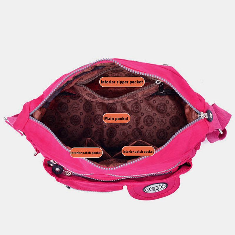 Large Capacity Waterproof Casual Crossbody Bag for Women – Multi-Pocket & Adjustable Strap