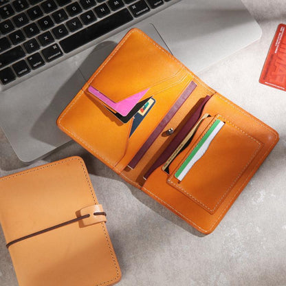 Real Leather Multifunctional Vintage Passport Holder & Card Case