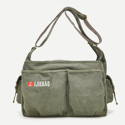 Messenger Bag for Men - Vintage Canvas Large Crossbody Kit