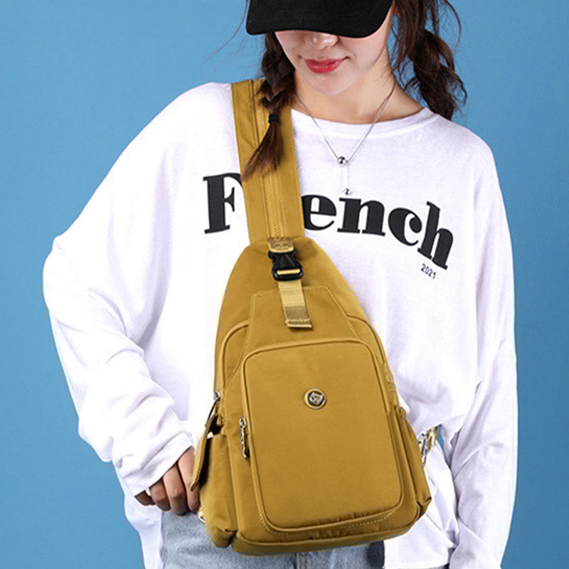 Multifunctional Sling Backpack for Women – Waterproof Nylon Crossbody Bag with Adjustable Strap for Daily Use