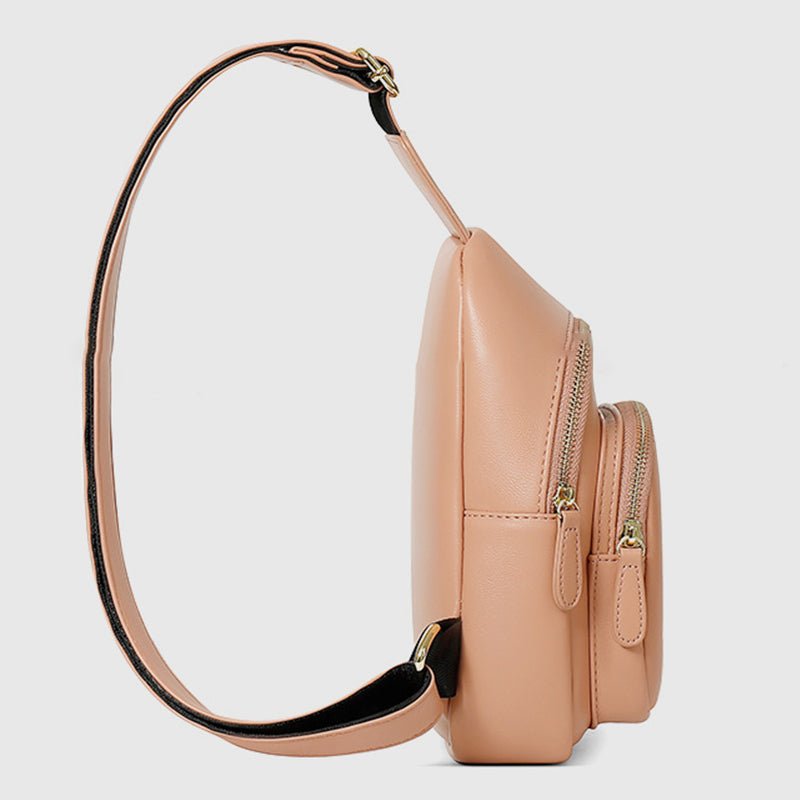 Sling Backpack Chest Bag for Women Small Leather Crossbody Bag - VOTVO