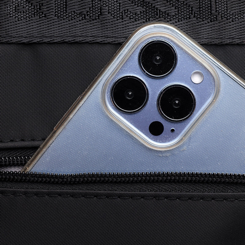 Black Oxford Backpack for Travel and Everyday Use