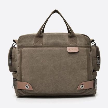 Messenger Bag for Men – Casual Canvas Multi-Pocket Crossbody Bag with Adjustable Strap
