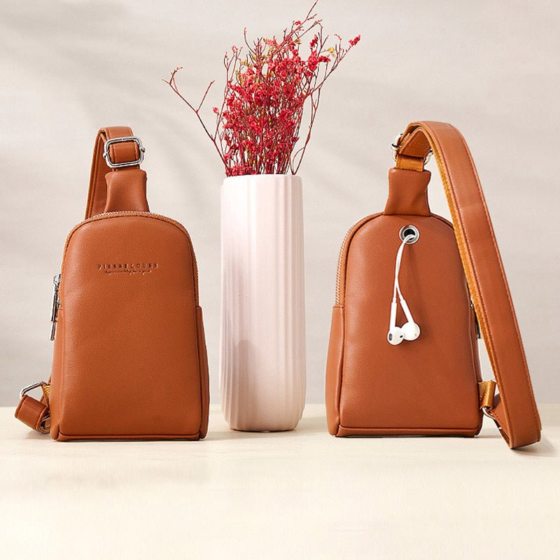 Lightweight Casual Sling Bag for Women – PU Leather Small Crossbody Backpack - VOTVO