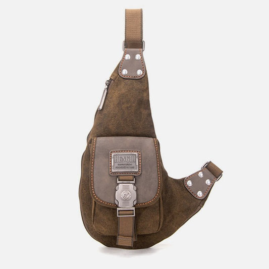 Multifunctional Canvas Chest Bag for Men – Leisure Crossbody Riding Bag - VOTVO