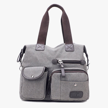 Large Capacity Durable British Style Canvas Tote Bag for Women – Stylish and Practical for Shopping, Travel, and Everyday Use - VOTVO