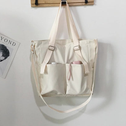 Waterproof Canvas Tote Bag for Women – Large Capacity Crossbody & Shoulder Bag for Students - VOTVO