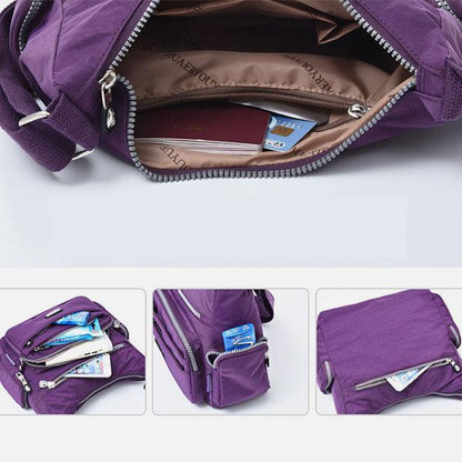 Borsa a tracolla multitasche in nylon impermeabile