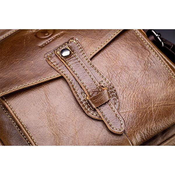 Bull Captain Genuine Leather Crossbody Bag – Stylish & Practical for Daily Use, Travel, and Business - VOTVO