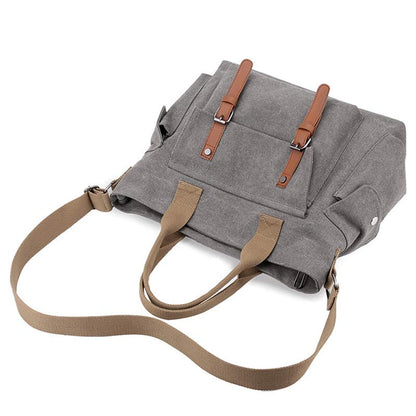 Large Capacity Women’s Canvas Tote – Casual Crossbody Shoulder Handbag Messenger Bag