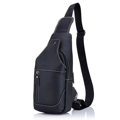 Men's Genuine Leather Sling Bag – Vintage Crossbody Backpack, Waterproof and Durable - VOTVO