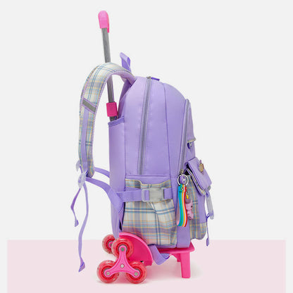 School Backpack for Kids – Cute Pattern Rolling Backpack with Adjustable Straps