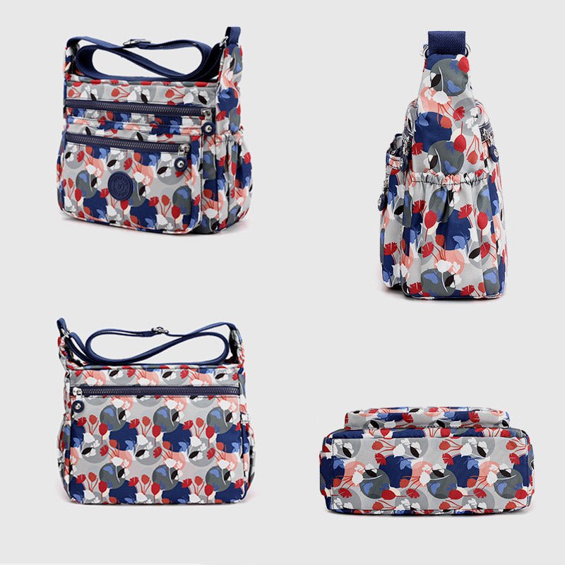 Large Capacity Waterproof Floral Crossbody Bag for Women – Stylish Shoulder Bag with Multiple Pockets - VOTVO