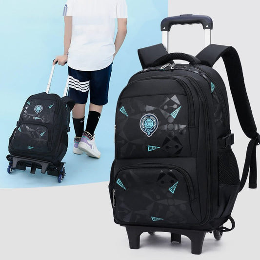 Rolling Wheels Backpack for Teens & Students – Multifunctional Travel Bookbag with Adjustable Straps - VOTVO