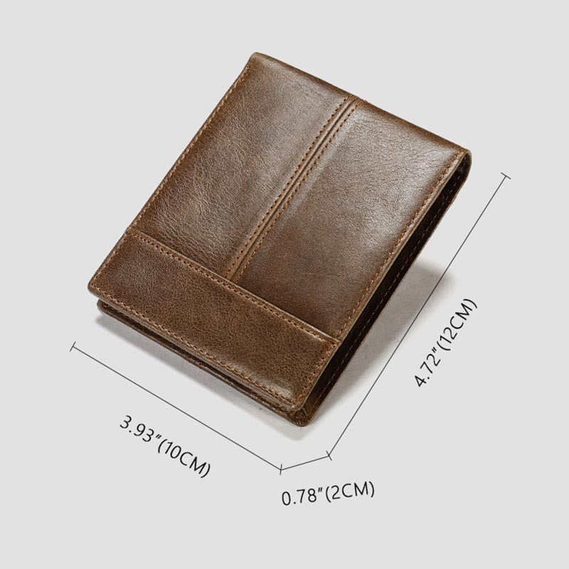 Retro Large Capacity RFID GenuineLeather Wallet