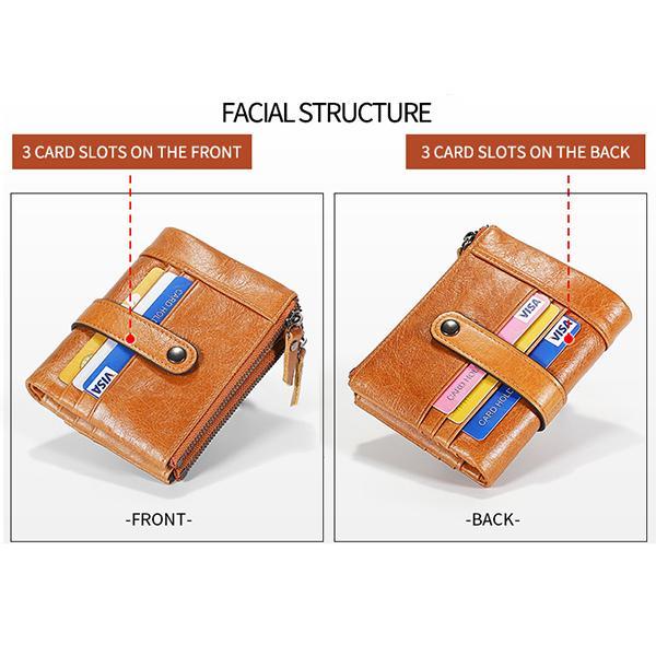 Men's RFID Anti-theft Retro Wallet – Genuine Leather, Secure & Stylish