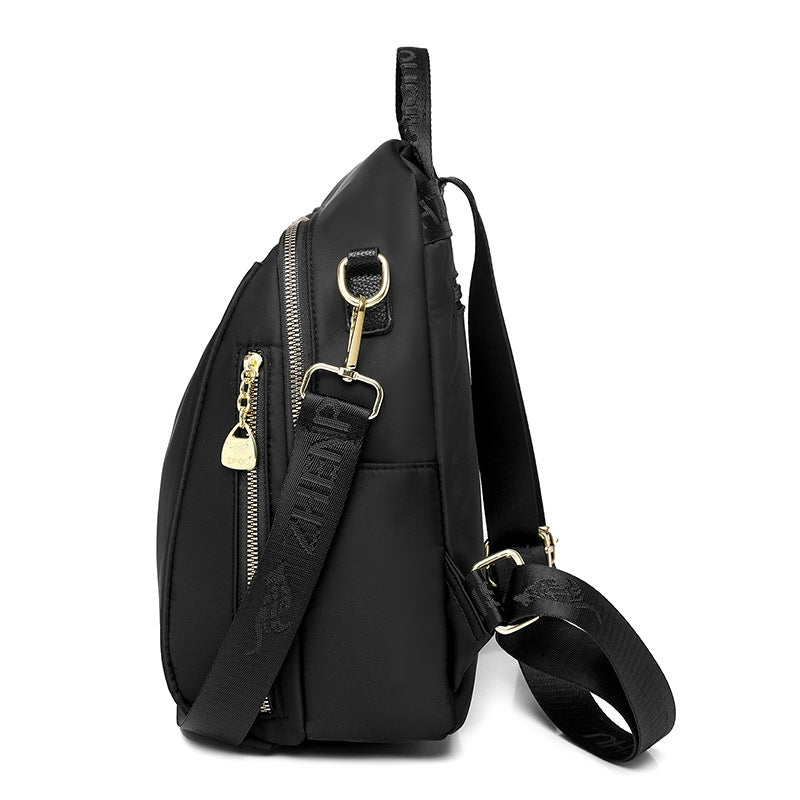 Black Oxford Backpack for Travel and Everyday Use