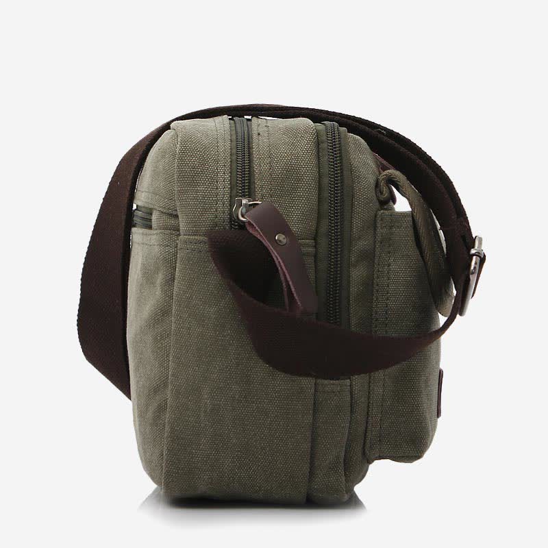 Borsa a tracolla in tela retrò da uomo - Borsa a tracolla casual