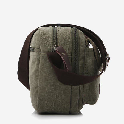 Borsa a tracolla in tela retrò da uomo - Borsa a tracolla casual