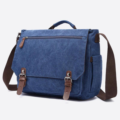 Messenger Bag for Men – Portable Large Capacity Canvas Business Briefcase
