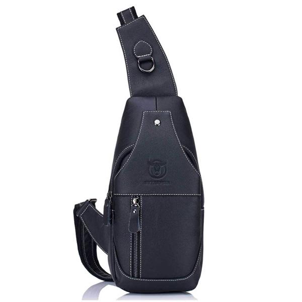 Men's Genuine Leather Sling Bag – Vintage Crossbody Backpack, Waterproof and Durable - VOTVO