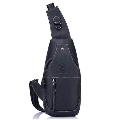 Men's Genuine Leather Sling Bag – Vintage Crossbody Backpack, Waterproof and Durable - VOTVO