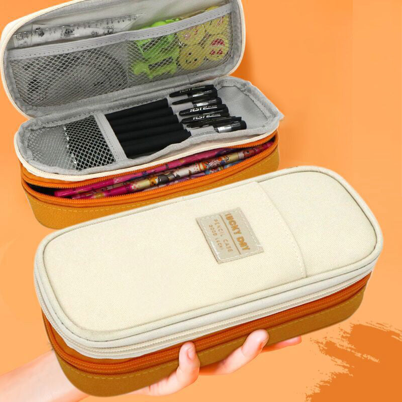 Large Capacity Pencil Case for School Students | Adult Pencil Pouch Office Organizer