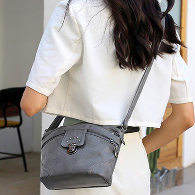 Retro Faux Leather Crossbody Bag for Women – Small Shoulder Purse for Daily Use - VOTVO