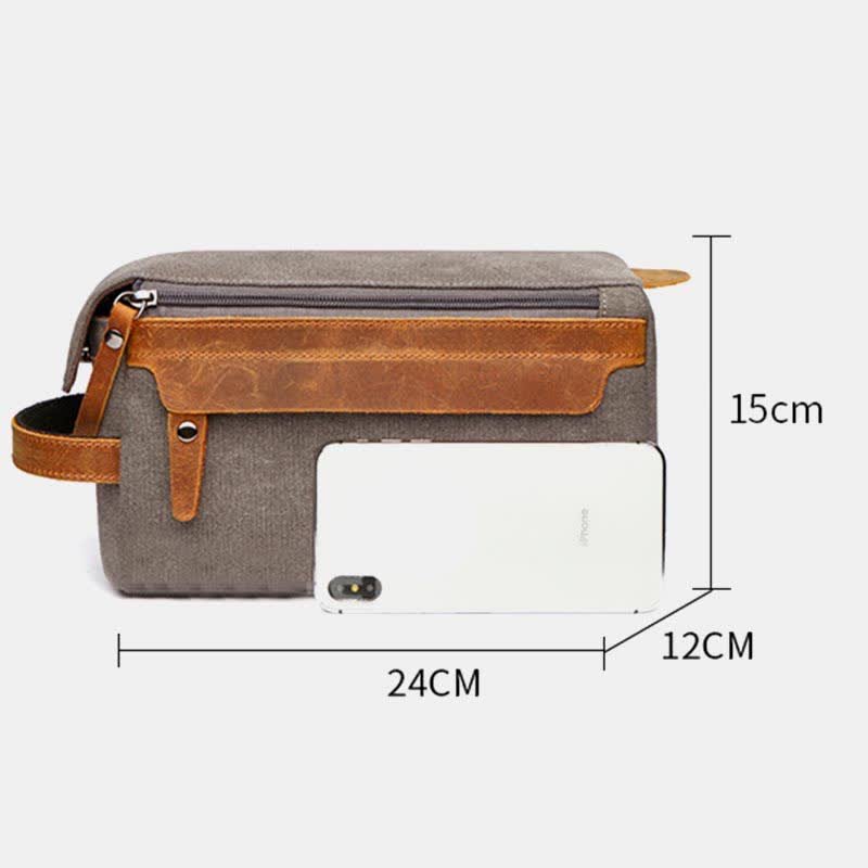 Borsa per il trucco in tela retrò – Borsa da viaggio per donne e uomini