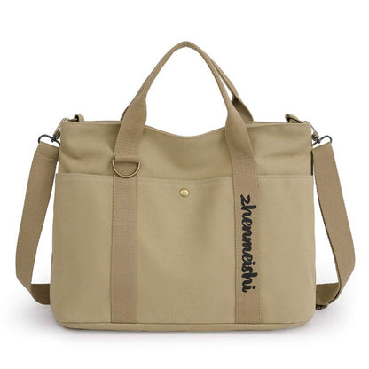 Reusable Canvas Tote Bag – Water-Resistant Crossbody Shoulder Bag