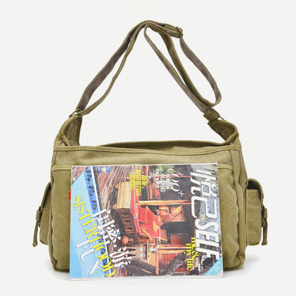 Messenger Bag for Men - Vintage Canvas Large Crossbody Kit