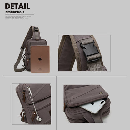 Sling Bag for Men - Retro Canvas Crossbody Fanny Pack Backpack