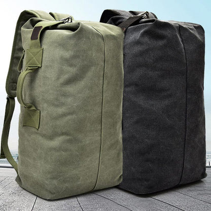 Men’s Large Capacity Canvas Backpack for Sports & Travel