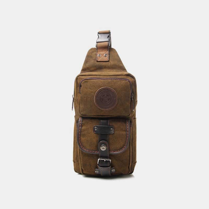 Sling Bag for Men – Lightweight Outdoor Sport Canvas Crossbody Backpack
