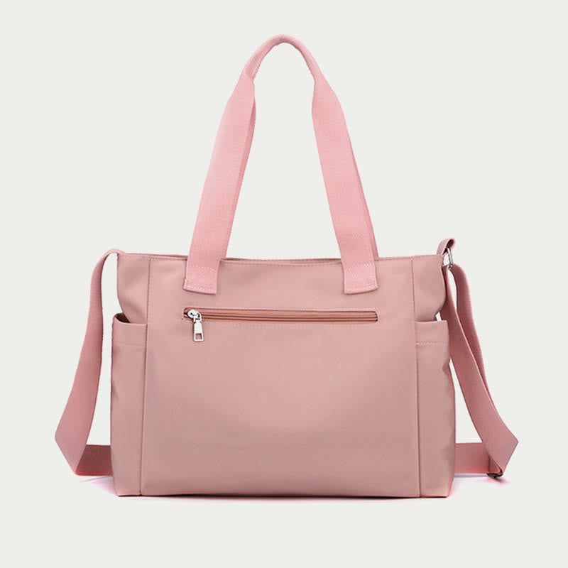 Minimalistic Nylon Tote Bag for Women – Large Handbag for School & Fitness