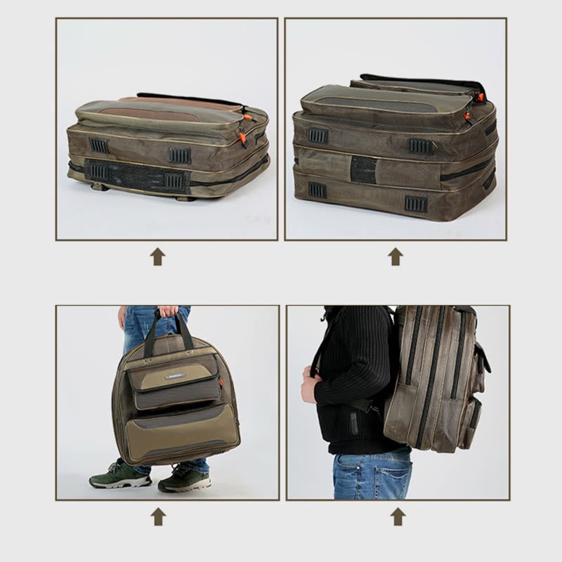 Fishing Rod Storage Bag Waterproof Double Shoulder Fishing Tackle Backpack - VOTVO