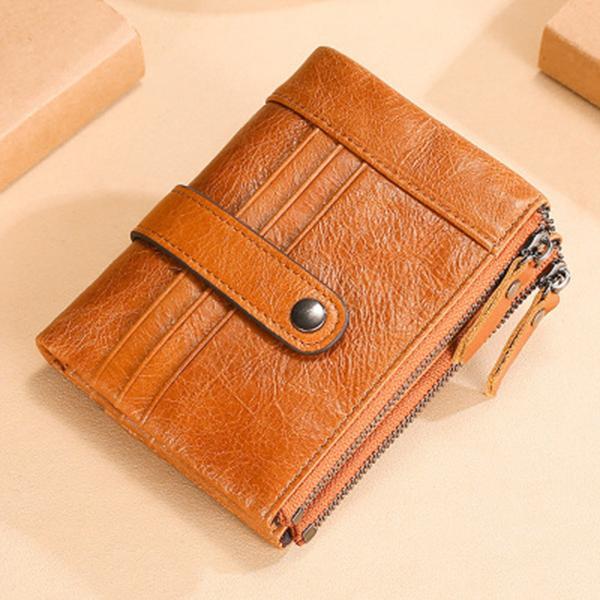 Men's RFID Anti-theft Retro Wallet – Genuine Leather, Secure & Stylish