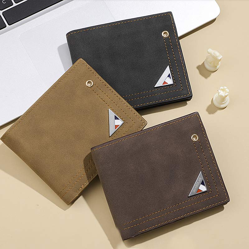 Men’s Slimfold Wallet with Extra Capacity & Passcase – Durable PU Leather Card Holder