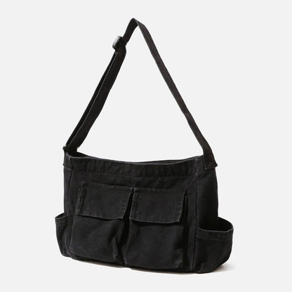 Multi - Pocket Canvas Crossbody Bag for Women | Retro Lightweight Shoulder Bag - VOTVO