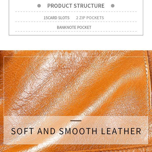 Men's RFID Anti-theft Retro Wallet – Genuine Leather, Secure & Stylish