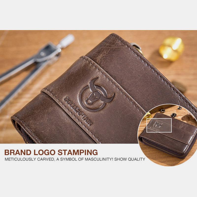 RFID Antimagnetic Vintage Genuine Leather Wallet - VOTVO