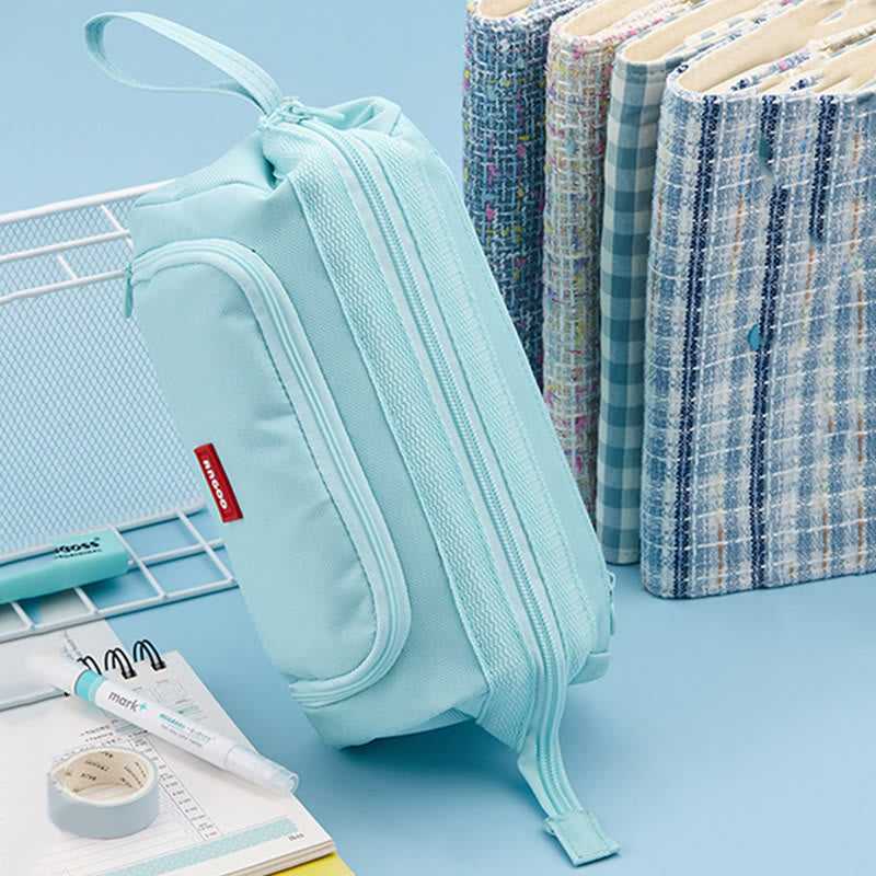 Multifunctional Double Layer Large Capacity Pencil Case for Study & Organization