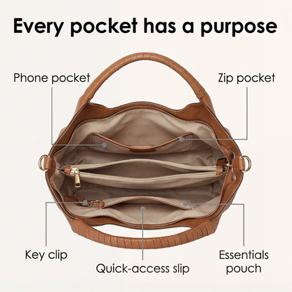 Carrina™ Soft Leather Everyday Hobo Bag