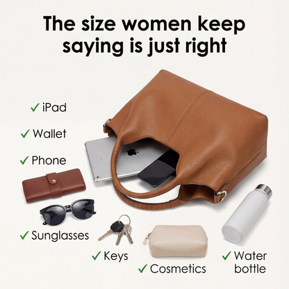 Carrina™ Soft Leather Everyday Hobo Bag