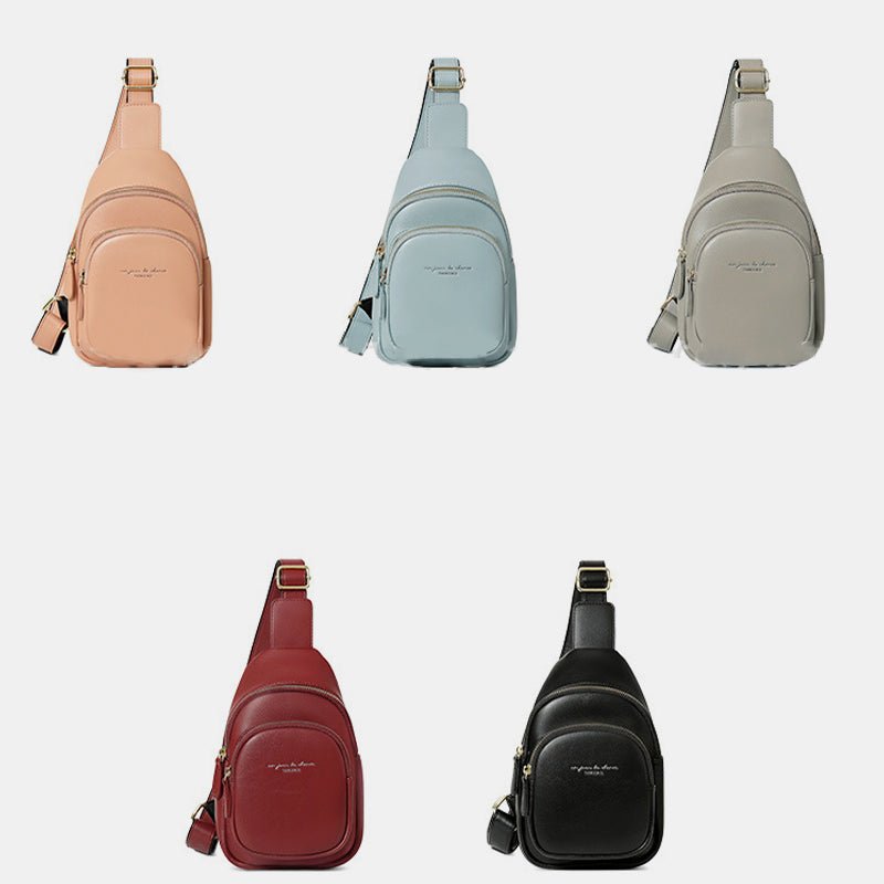 Sling Backpack Chest Bag for Women Small Leather Crossbody Bag - VOTVO
