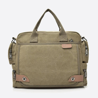 Messenger Bag for Men – Casual Canvas Multi-Pocket Crossbody Bag with Adjustable Strap