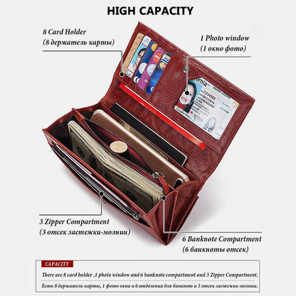 RFID Blocking Anti-theft Genuine Leather Wallet | Stylish & Secure