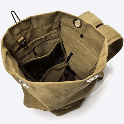 Men’s Large Capacity Canvas Backpack for Sports & Travel