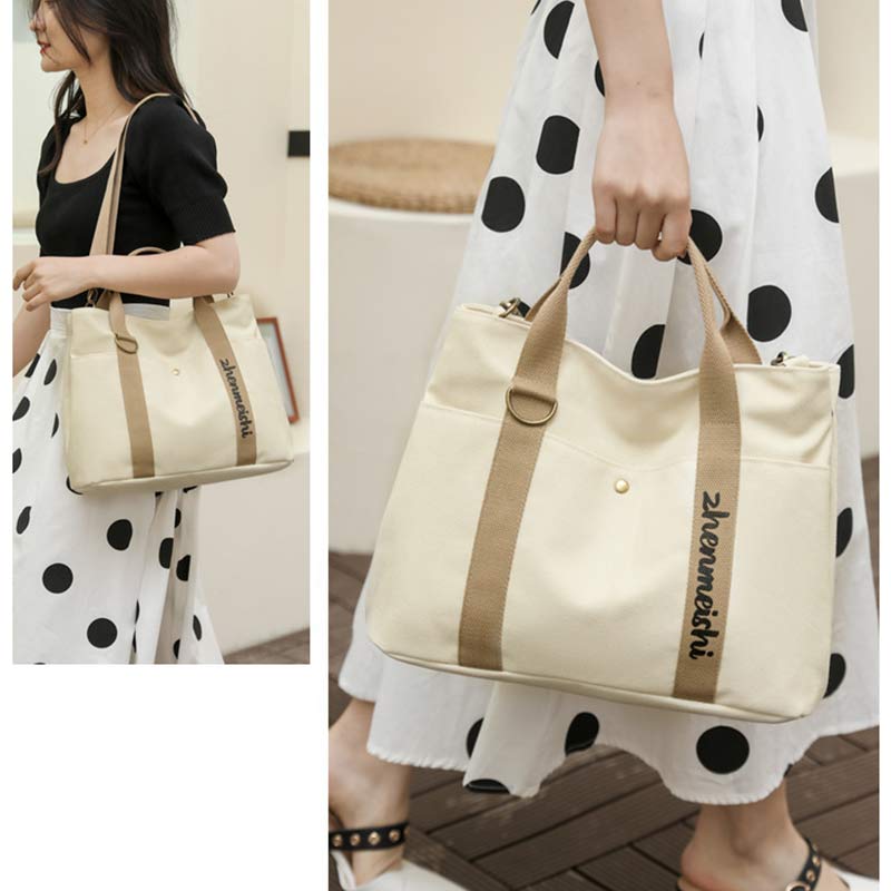 Borsa tote in tela riutilizzabile e impermeabile – Borsa a tracolla versatile