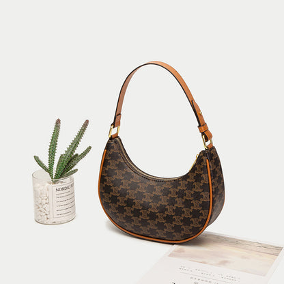 Retro Mini Dumpling Shoulder Bag – Classic PU Leather Clutch Handbag with Zipper Closure